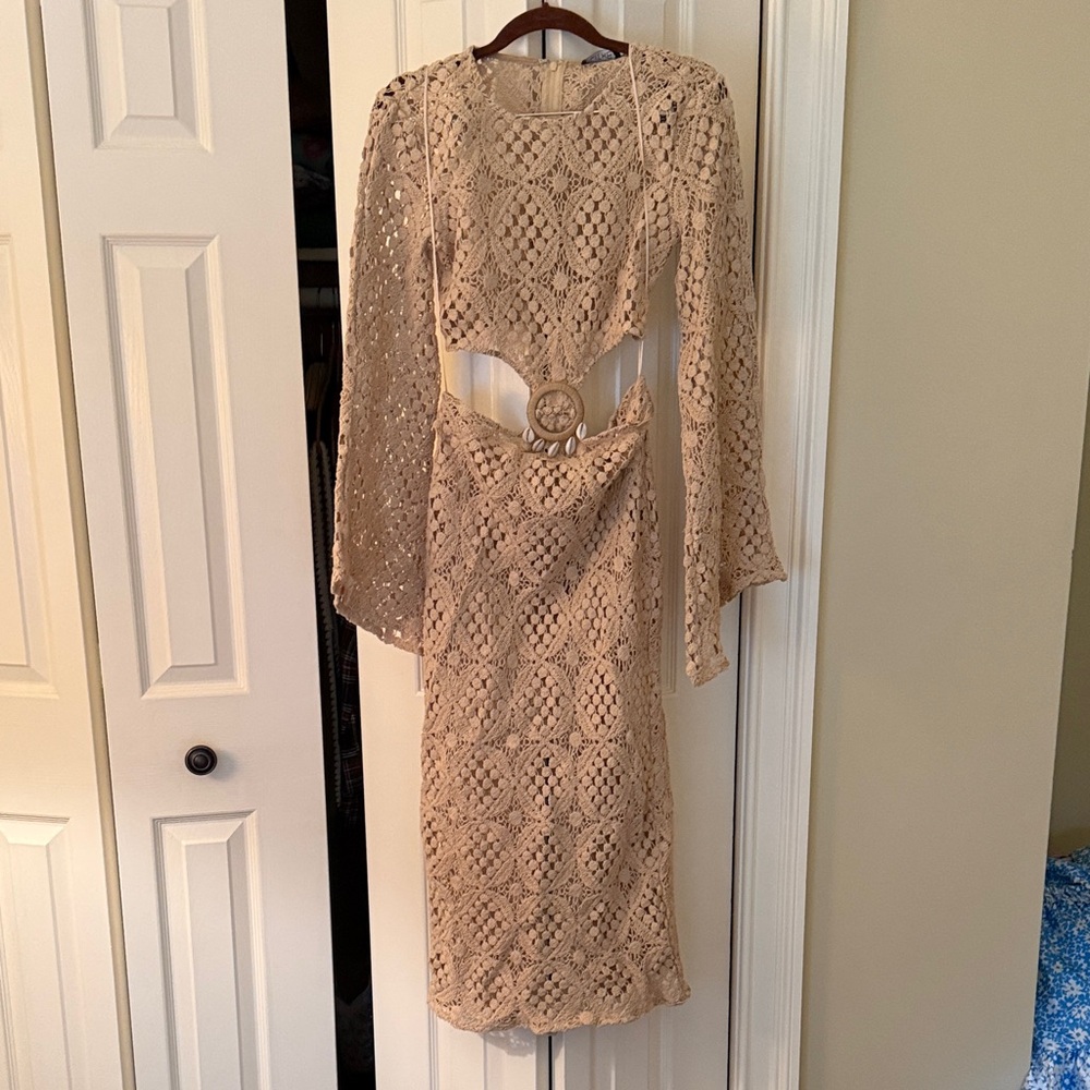 Very Sexy Anthropologie Open Work Beach Coverup Dress- Small